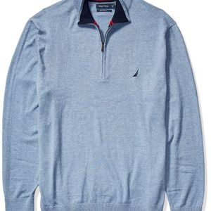 Big and Tall Navtech Quarter-Zip Sweater Nautica pour homme en coloris Bleu