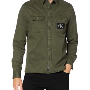 Gmd Twill Overshirt Reg + Shirt Camisa Calvin Klein de hombre de color Verde