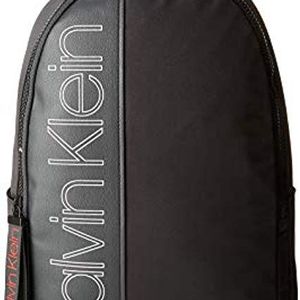 Calvin Klein Double Logo Round Backpack Rucksack, Schwarz (Black) für Herren