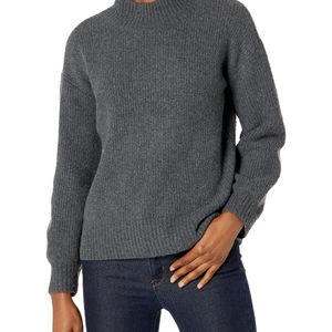 Pull en Fil Bouclé à ches Ballon et Point de Côtes Perlées Goodthreads en coloris Gris