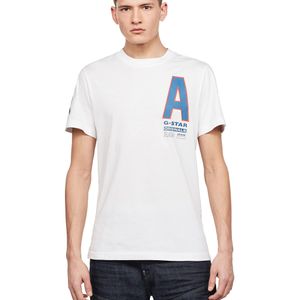 Multi Space Raw Graphic Straight Camiseta G-Star RAW de hombre de color Blanco