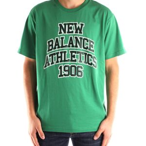 MT03518VGN T-Shirt Uomo Bianco XL di New Balance in Verde da Uomo