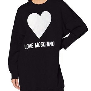 Long Sleeve Dress Love Moschino en coloris Noir