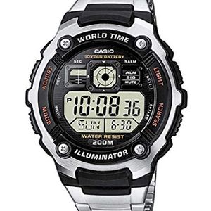 Orologio analogico-Digitale al Quarzo Uomo con Cinturino in Acciaio Inox AE-2000WD-1AVEF di G-Shock in Nero da Uomo