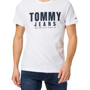 Tjm Center Chest Tommy Graphic T-Shirt di Tommy Hilfiger in Bianco da Uomo