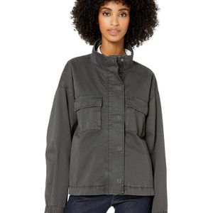 Cropped Utility Jacket Outerwear-Jackets Goodthreads de color Gris