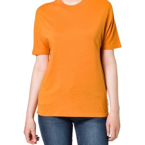 Crew Neck Tee with Grown-On Sleeves T-Shirt di Scotch & Soda in Arancione