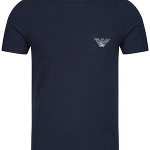 T-shirt à manches courtes en tricot classique,Marine,L Emporio Armani pour homme en coloris Bleu