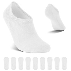 HIKARO Weiß Amazon Brand Sneaker Socken Footies Unsichtbare Kurze 9 Paar Sportsocken Großes Silikonpad Verhindert Verrutschen