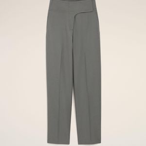 AMI Grey New Wool Wrapped Belted Trousers