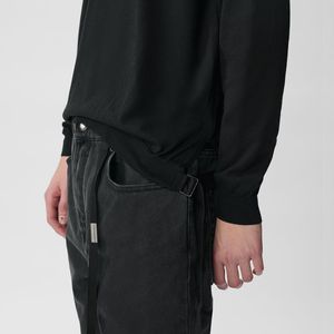 Ann Demeulemeester Black Gill 5 Pockets Standard Trousers for men