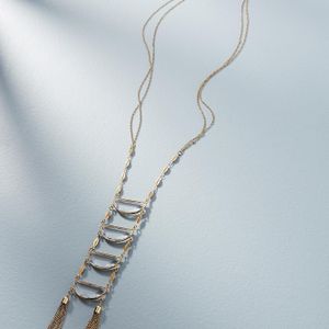 Anthropologie Blue Cadence Ladder Necklace