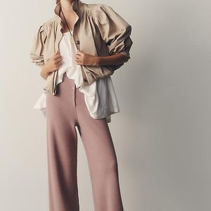 Daily Practice Natural Knit Wide-Leg Trousers