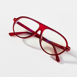 I-SEA Red Patterned Aviator Reading Glasses