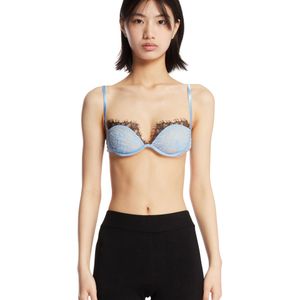 The Attico Black Light Lace Top