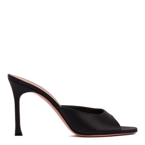 AMINA MUADDI Black Alexa Satin Slippers