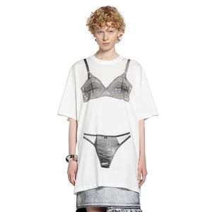 VAQUERA Grey Trompe L'Oeil Tall Bra T-Shirt