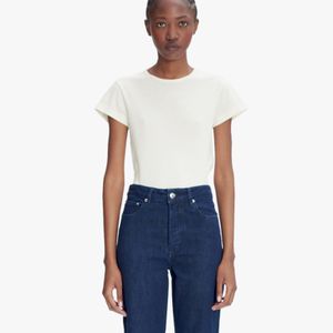 A.P.C. White A. P.c. Women's Charlotte Top Size: Large In Ecru
