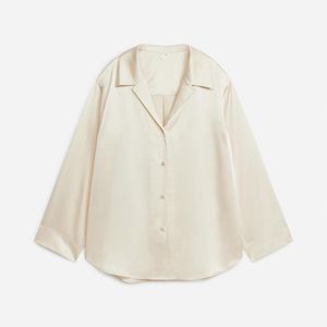 ARKET White Relaxed Silk Shirt