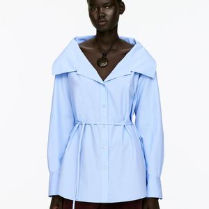 ARKET White Wide-Collar Blouse