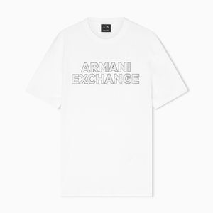 ARMANI EXCHANGE White Slim Fit Cotton T-Shirt for men