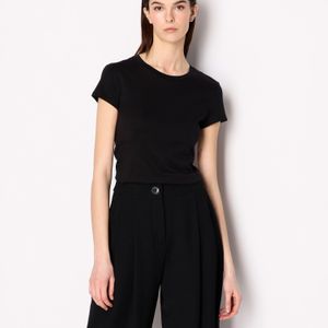 Camiseta coupé slim en algodón pima Armani Exchange de color Negro