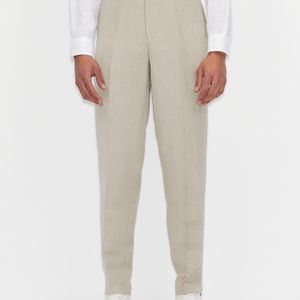 Pantaloni classici in lino e viscosa di Armani Exchange in Neutro da Uomo