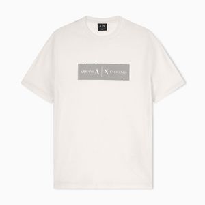 ARMANI EXCHANGE White Slim Fit Cotton T-Shirt for men