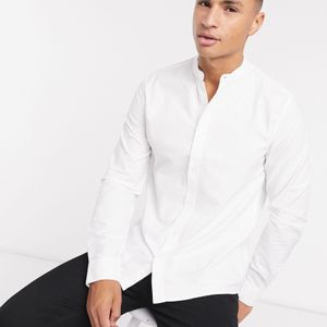 Burton Oxford Overhemd Met Lange Mouwen En Zonder Kraag in het Wit voor heren