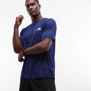 Adidas Originals Blue Workout Essentials Base Tee for men