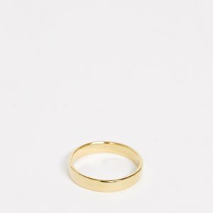 ASOS – ring aus vergoldetem sterlingsilber, 14 karat in Mettallic für Herren