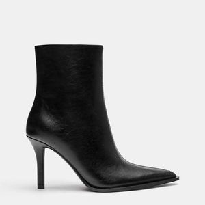 Pull&Bear Black Stiletto Heel Ankle Boots