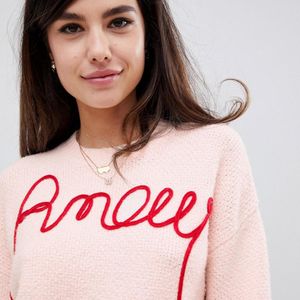 ASOS Pink Amour Sweater In Eco Yarn