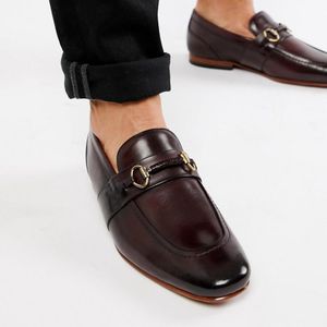 Paiser - Mocassins en cuir verni à relief - Bordeaux Ted Baker pour homme en coloris Rouge