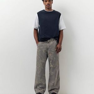 Pull&Bear – gemusterte jeans in Grau für Herren