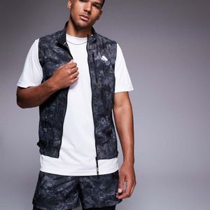 Adidas Originals Blue Adidas Running Own The Run Vest With Black Print for men