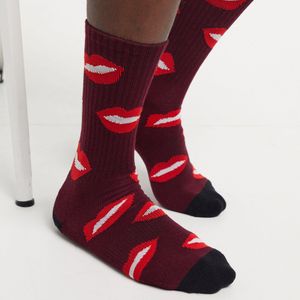 Huf – Kisses – Bunte Socken in Rot für Herren