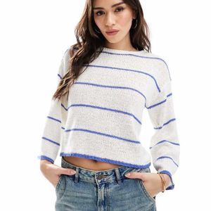 ONLY White Wide Sleeve Textured Knitted Jumper