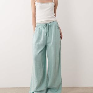Iisla & Bird Green Flowy Wide Leg Pants