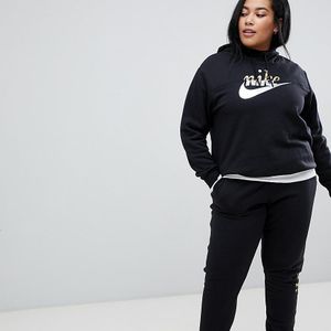 Plus - Hoodie avec logo métallisé Nike en coloris Noir