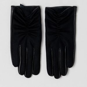 ASOS Schwarz Handschuhe aus Wolle und Leder