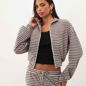 Missy Empire Brown Funnel Neck Jacket Co-Ord