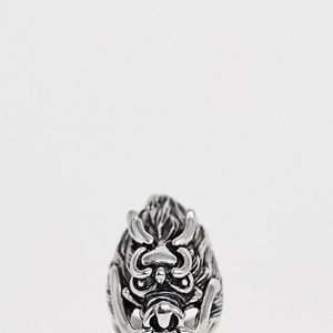 Reclaimed (vintage) – Inspired – Ring aus Edelstahl mit Oversize-Drachendetail, exklusiv bei ASOS in Mettallic für Herren