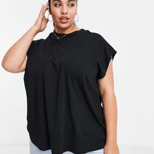 ASOS Black Asos Design Curve Boxy Sleeveless T-shirt