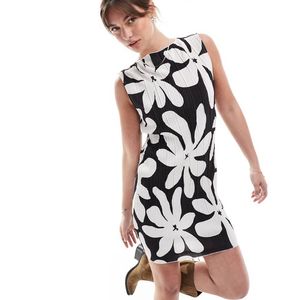 Vero Moda White Plisse Sleeveless Mini Dress