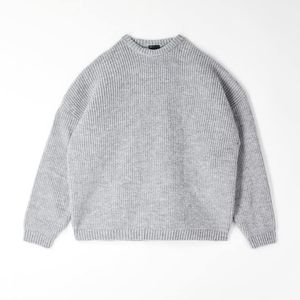 ASOS Grey Super Oversized Boxy Fit Knitted Fisherman Rib Jumper for men