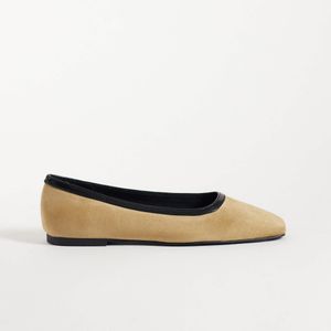 ASOS White Layla Square Toe Ballets