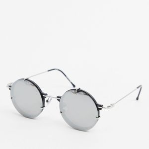 Ift - occhiali da sole rotondi con lenti a specchio neri di Spitfire in Nero da Uomo