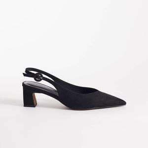 ASOS Blue Swift Sling Back Block Heeled Shoes