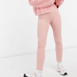 New Look Pink – gerippte lounge-leggings